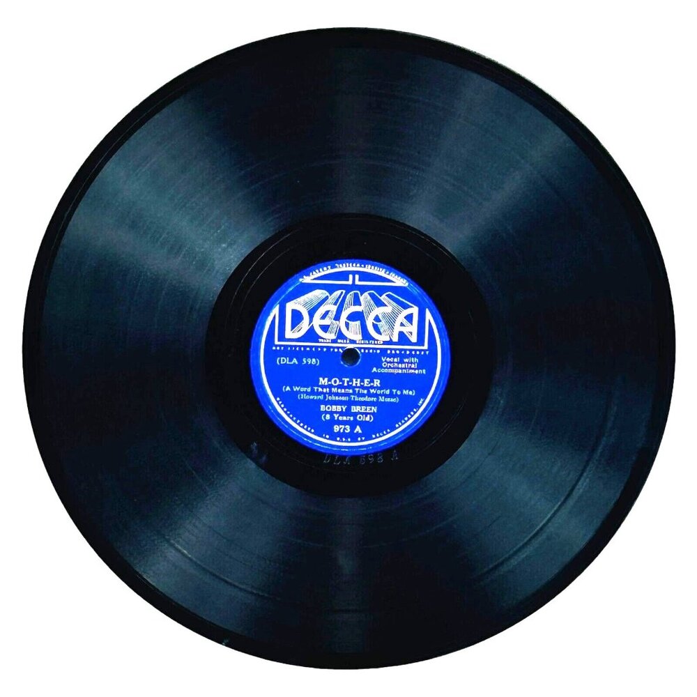 Bobby Breen M-O-T-H-E-R / The Rosary 10in Shellac 78 RPM Decca 973 Record VTG